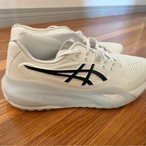 Asics White Gel Resolution Tennis Shoes